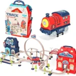 🚂 Train Track Set for Kids – 131 Pcs Loop Track | Toy Train Set for Boys & Girls | Christmas Gift Set