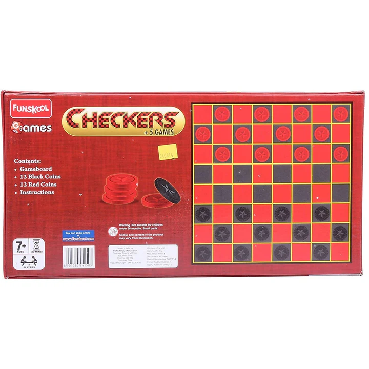 ♟️ Funskool 5-in-1 Board Game | Checkers, Chess, Ludo & More | Multicolor | Age 7+ - Image 5