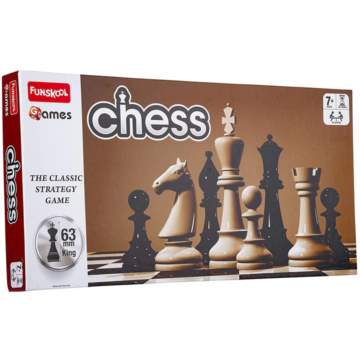 Funskool Games Chess Set, Black and White Age- 7 Years & Above