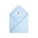 Mother's Choice Baby Elephant 100% Cotton Hooded Towel IT4387 Blue (75 x 75 cm)