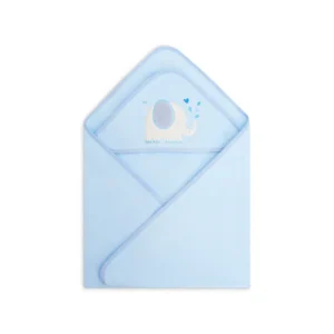 Mother's Choice Baby Elephant 100% Cotton Hooded Towel IT4387 Blue (75 x 75 cm)